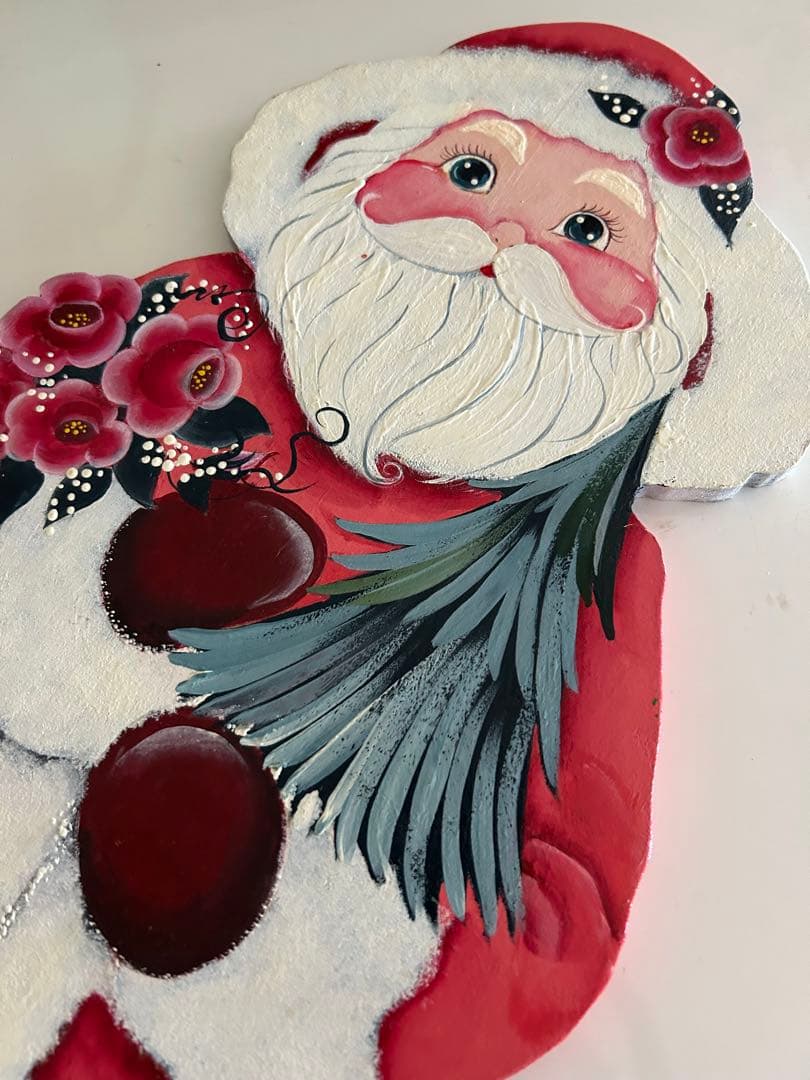 クリスマス雑貨　サンタクロース　トールペイント　ハンドメイド