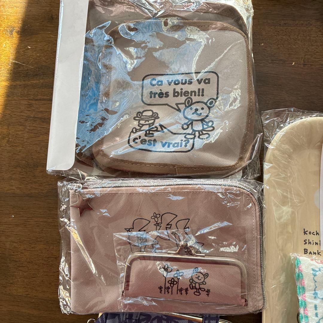 くまのデザイン トレー・ポーチセット色々一色