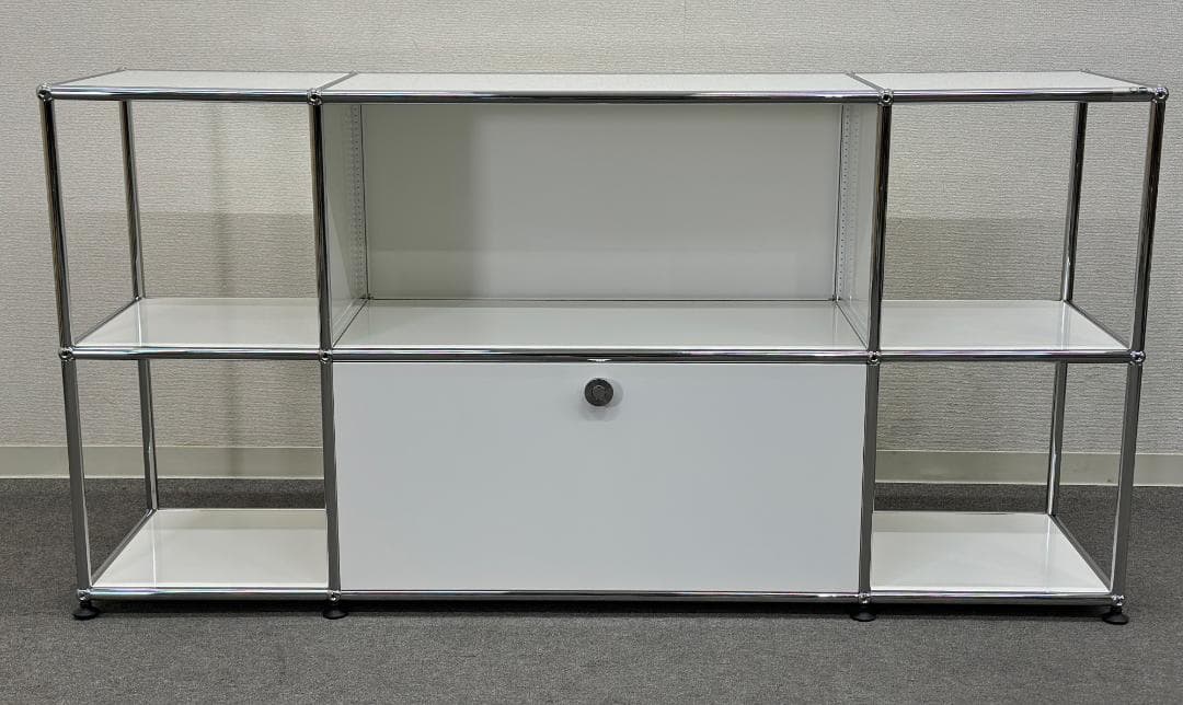 正規品ほぼ未使用品■USMハラー■キャビネットシェルフ　3列2段　ホワイト　鍵無