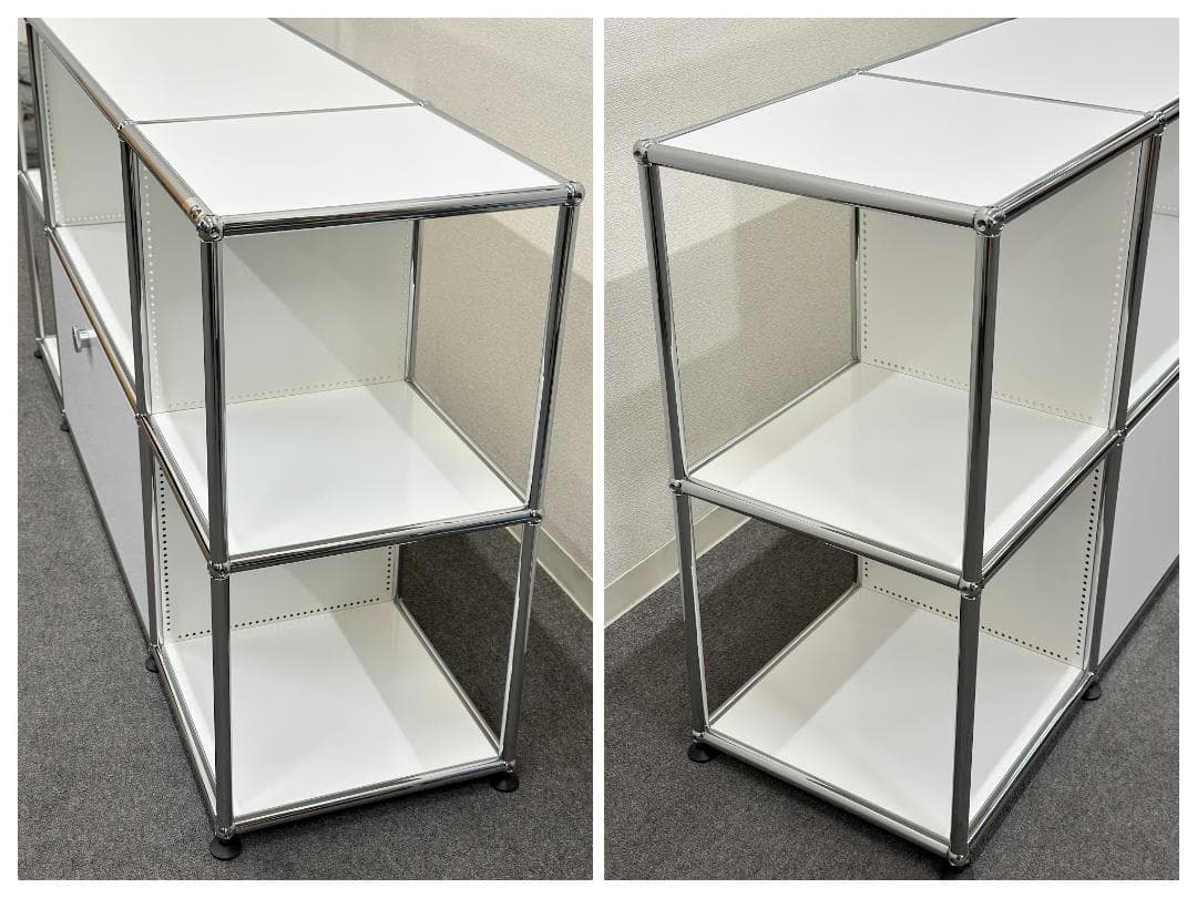 正規品ほぼ未使用品■USMハラー■キャビネットシェルフ　3列2段　ホワイト　鍵無