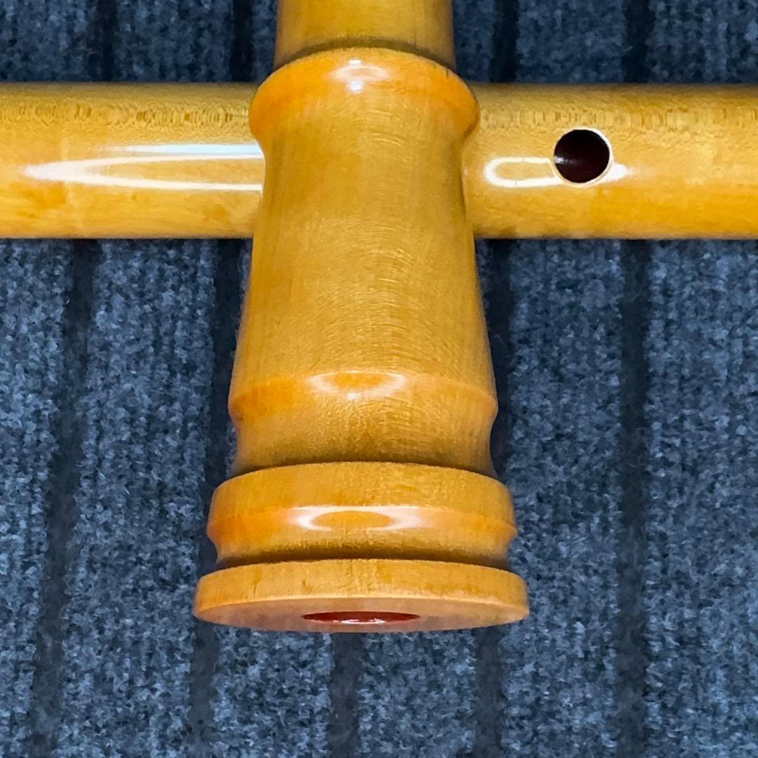 尺八 銘木(楓) 和田謹製 琴風調 二印 一尺七寸管