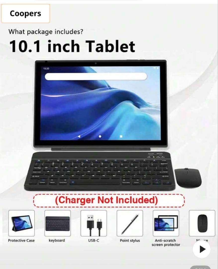COOPERS Android 15 タブレット 10インチ 6/128