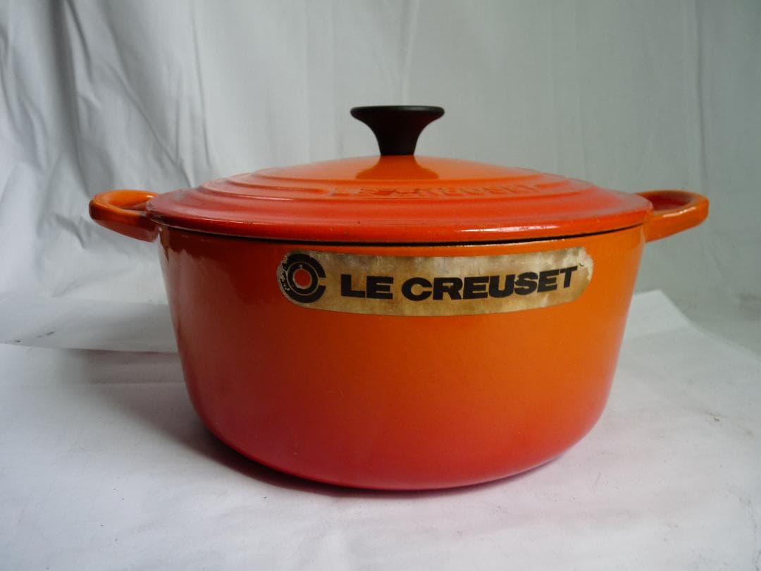 LE CREUSET ココットロンド 22cm ホーロー両手鍋 オレンジ