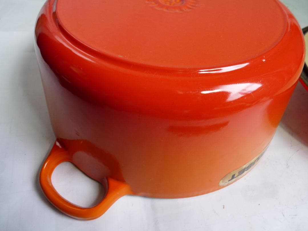 LE CREUSET ココットロンド 22cm ホーロー両手鍋 オレンジ