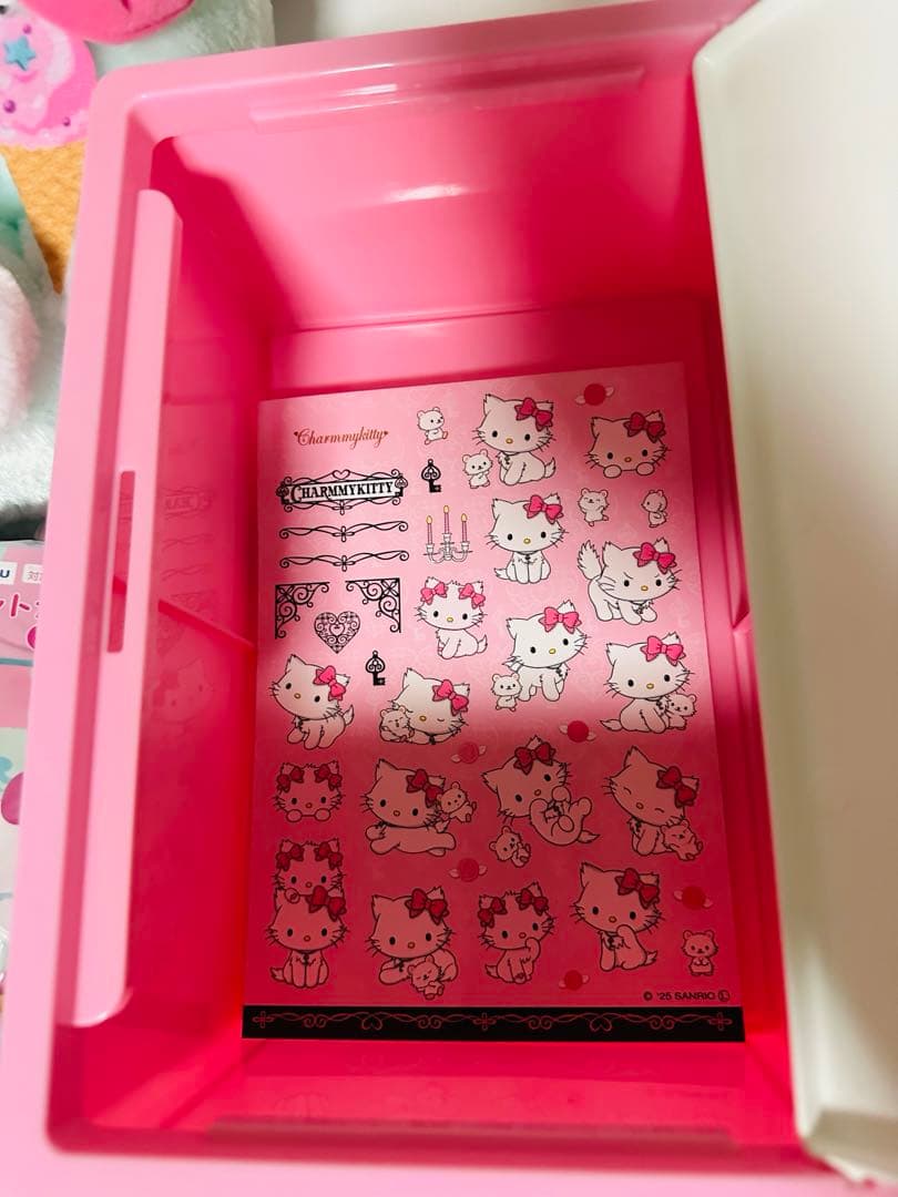 ハローキティ チャーミーキティ ぬいぐるみ ロッカーボックス ブランケット