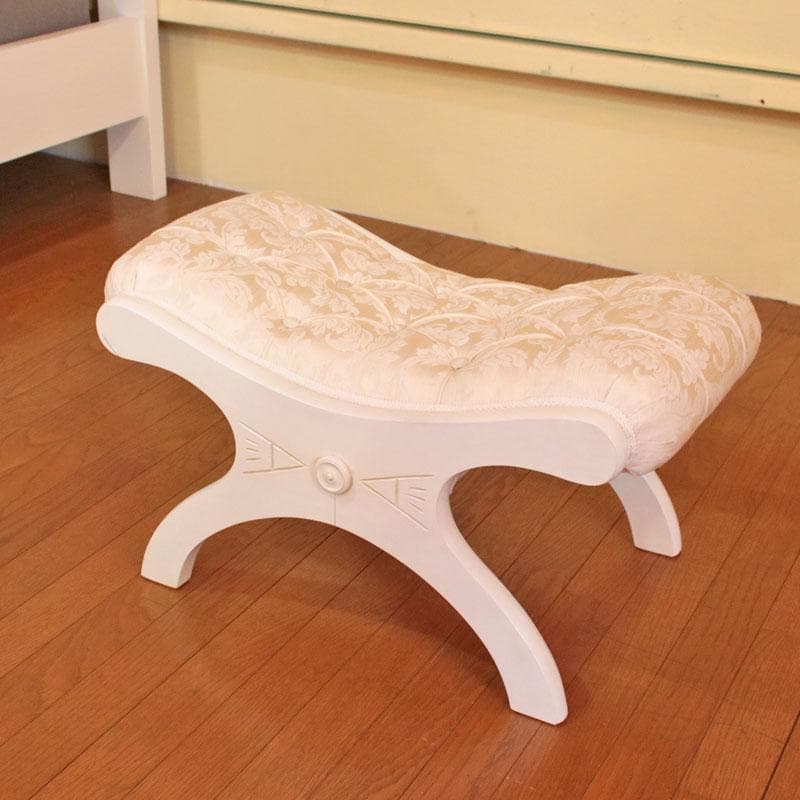 ロッキングチェア オットマンセット ファブリック 白家具 222-1419