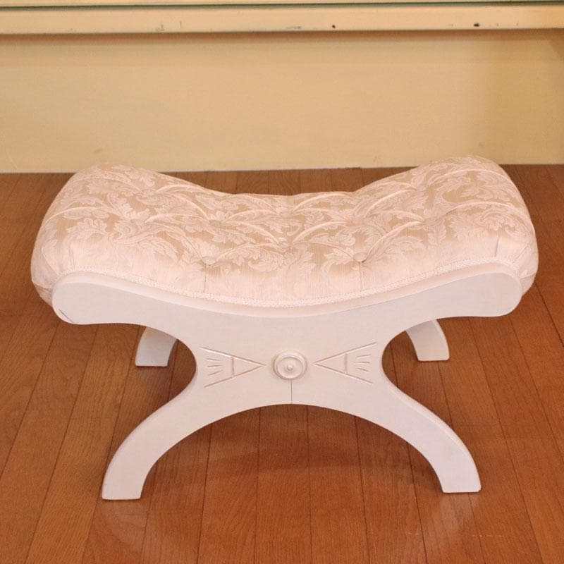 ロッキングチェア オットマンセット ファブリック 白家具 222-1419