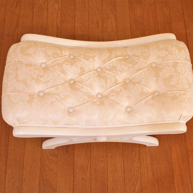 ロッキングチェア オットマンセット ファブリック 白家具 222-1419