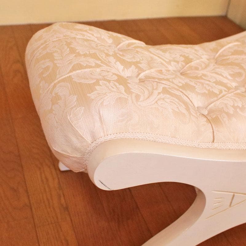 ロッキングチェア オットマンセット ファブリック 白家具 222-1419