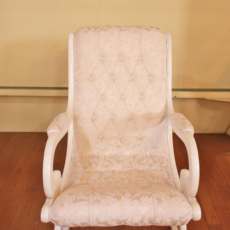 ロッキングチェア オットマンセット ファブリック 白家具 222-1419