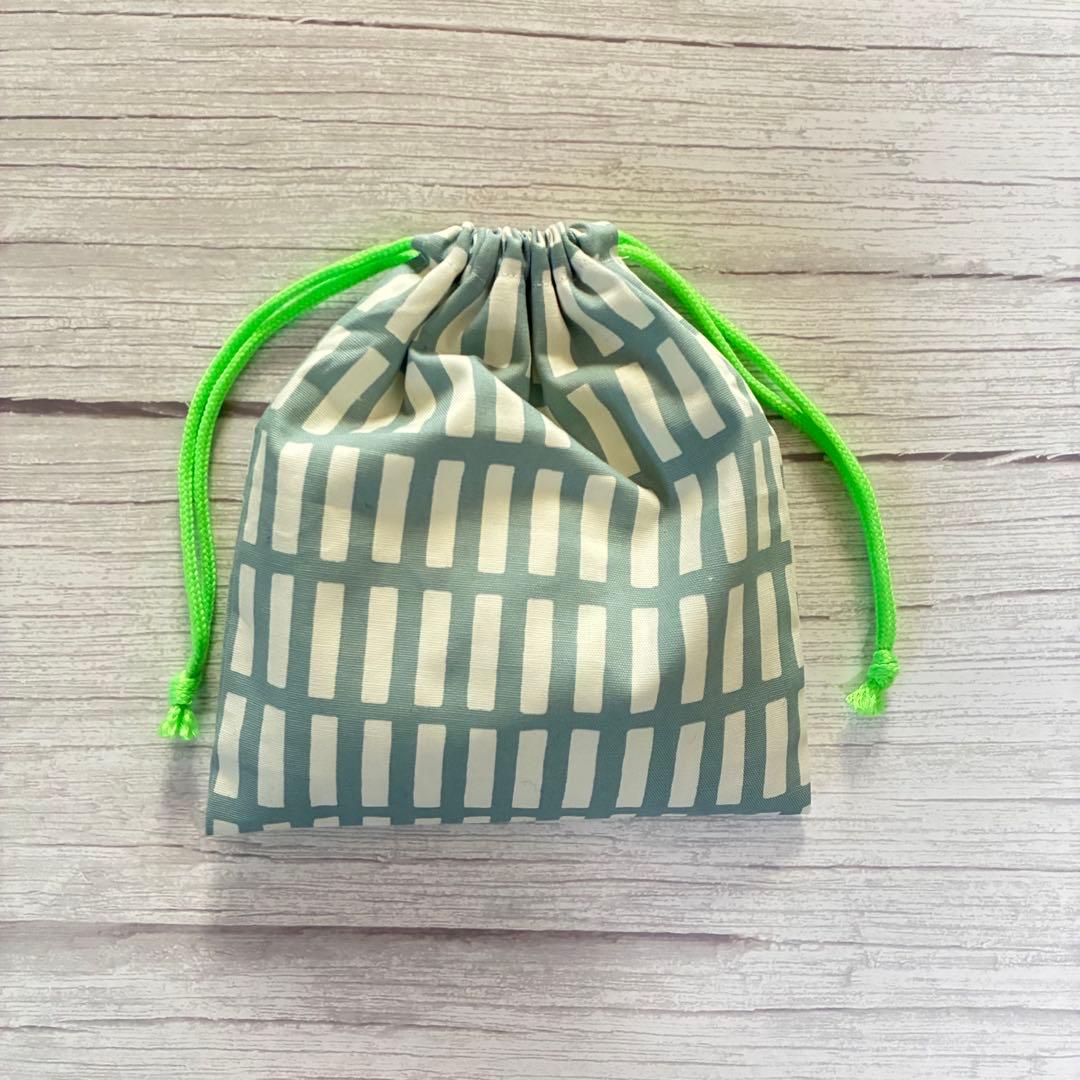 【オーダー可能】北欧調格子柄×ネオングリーン　入園入学　4点セット　チェック柄