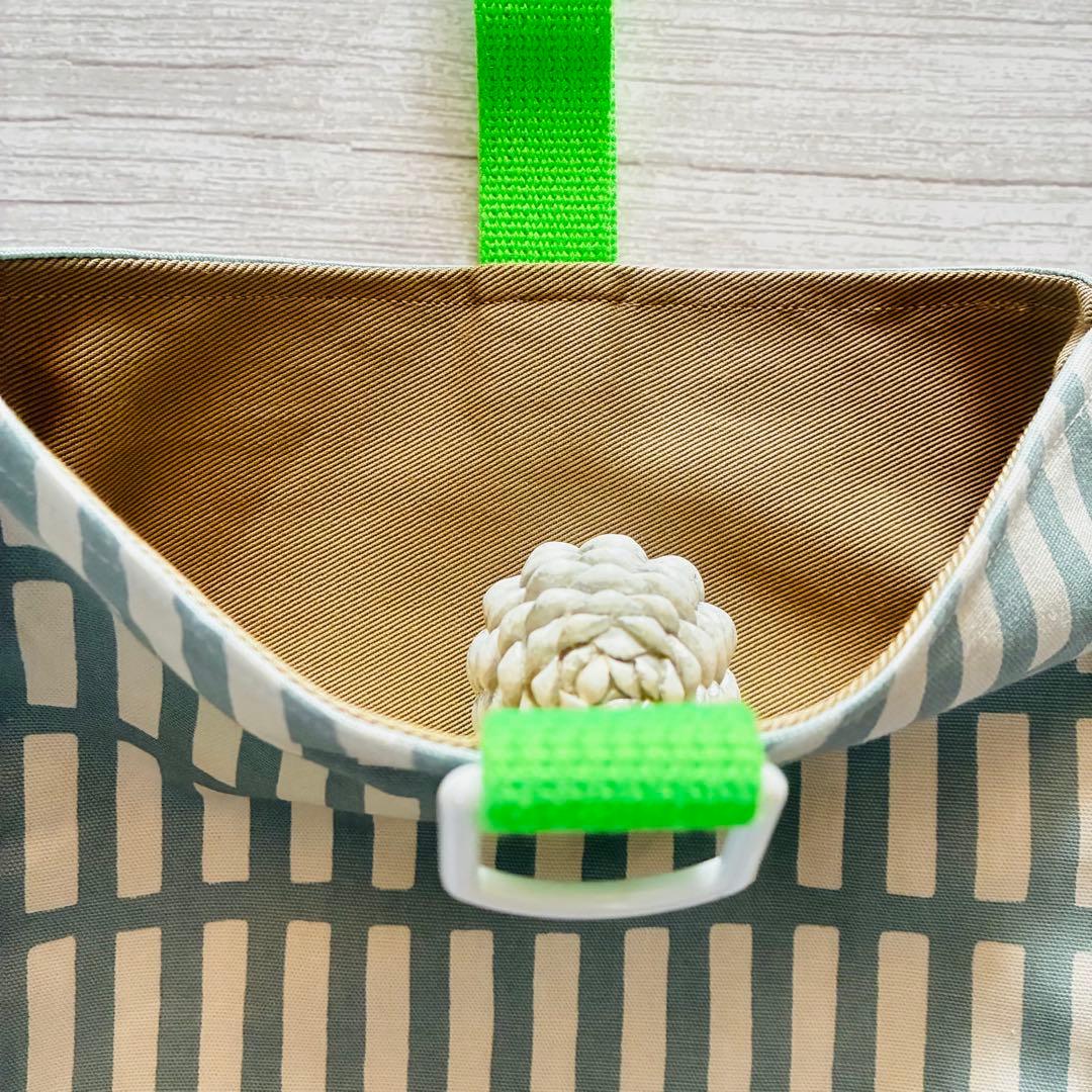 【オーダー可能】北欧調格子柄×ネオングリーン　入園入学　4点セット　チェック柄