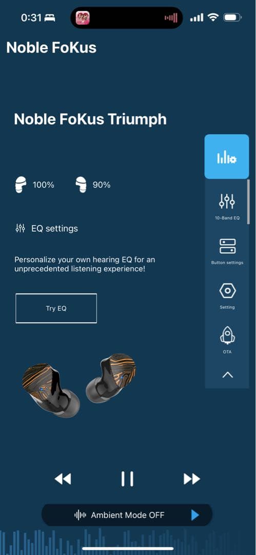 NOBLE Fokus Triumph ワイヤレスイヤホン　ジャンク