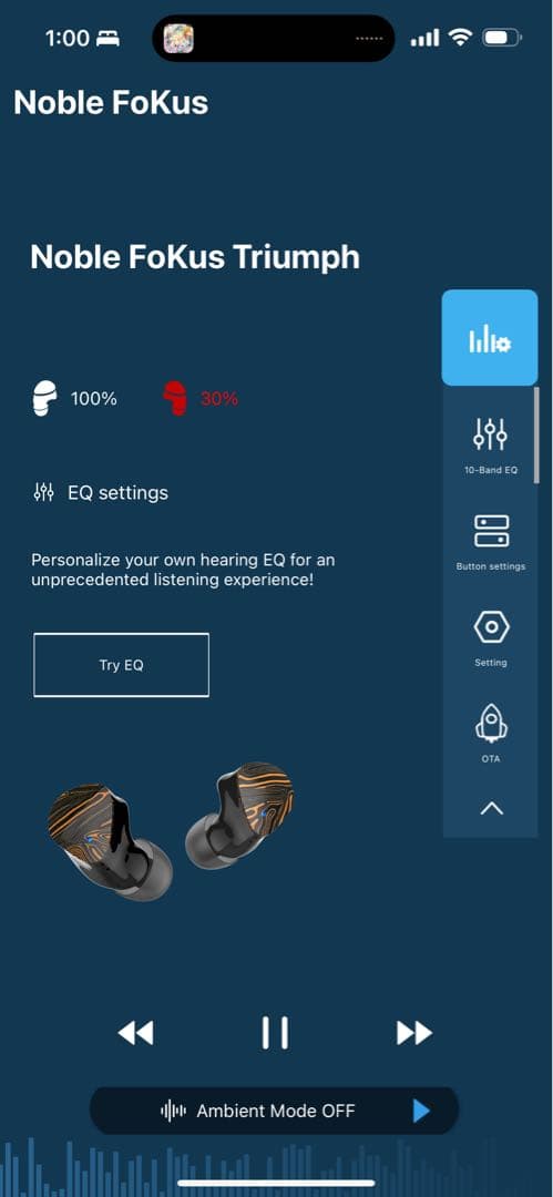NOBLE Fokus Triumph ワイヤレスイヤホン　ジャンク