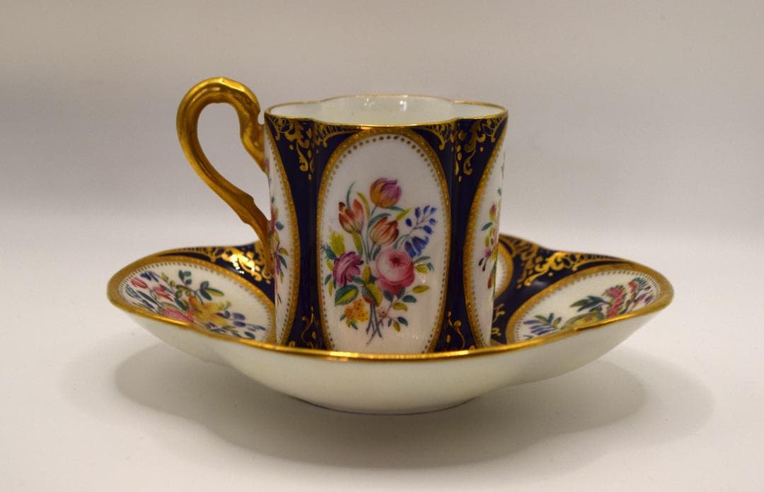 英国　コールポート　1881年～1891年頃　コーヒーカップ＆ソーサー