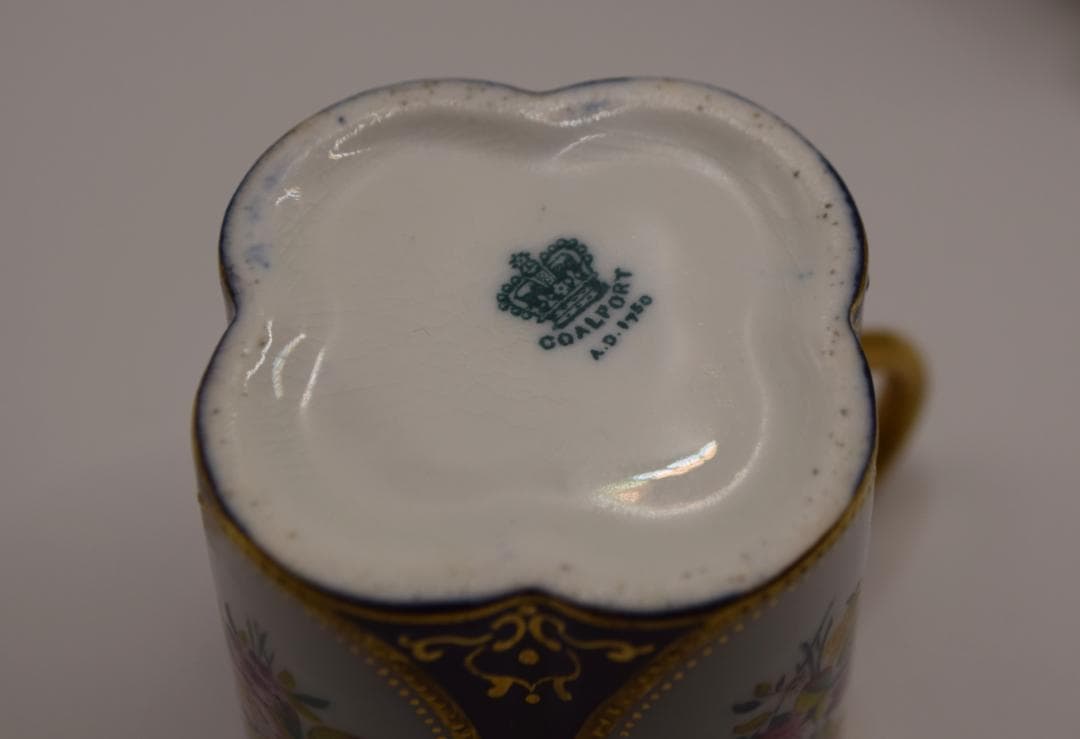 英国　コールポート　1881年～1891年頃　コーヒーカップ＆ソーサー