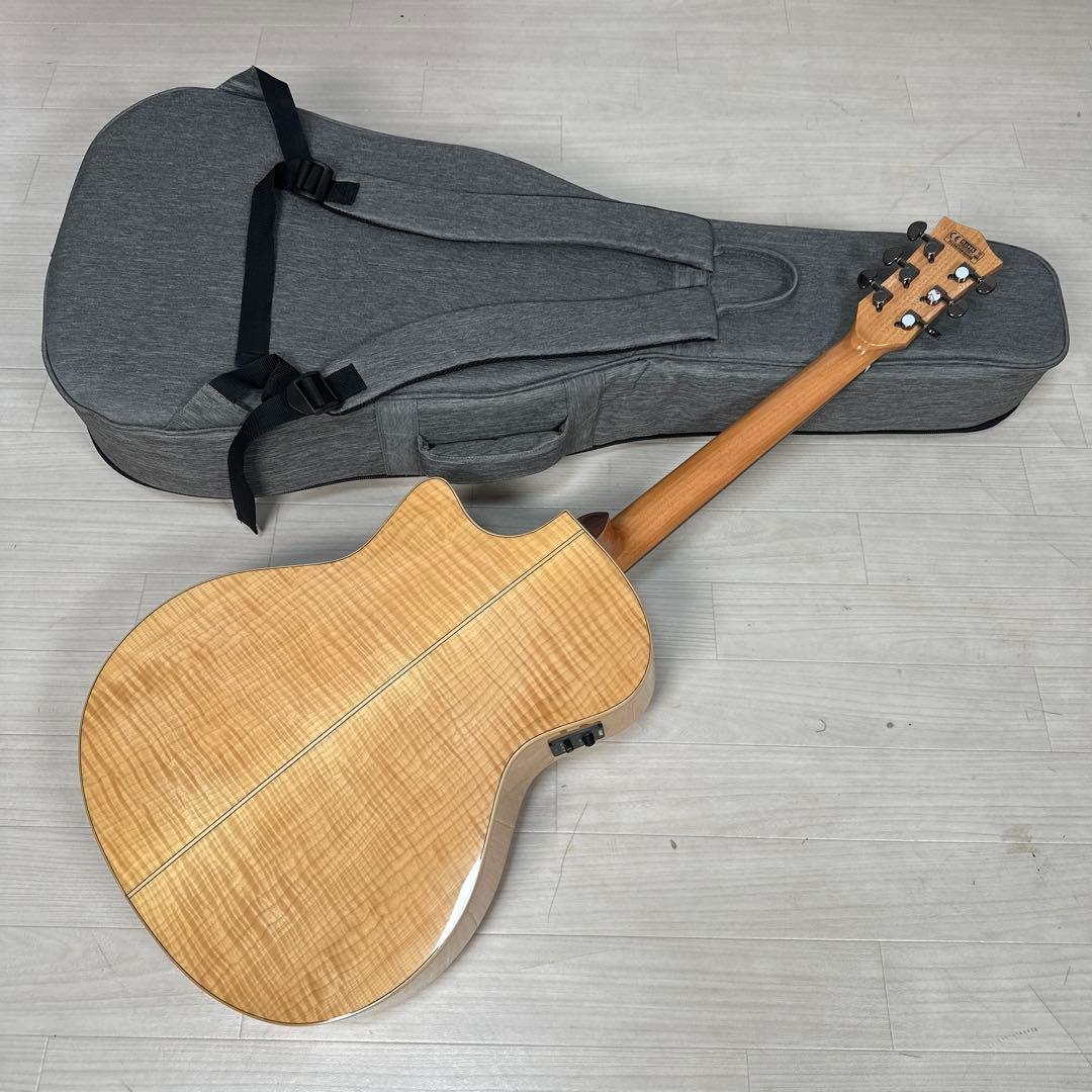 【美品】ROSSO ロッソ エレアコ ギター 虎木目 虎杢 メープル ケース付