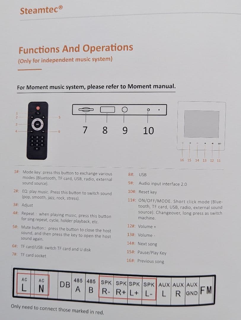 浴室、サウナ用　サウンドシステム