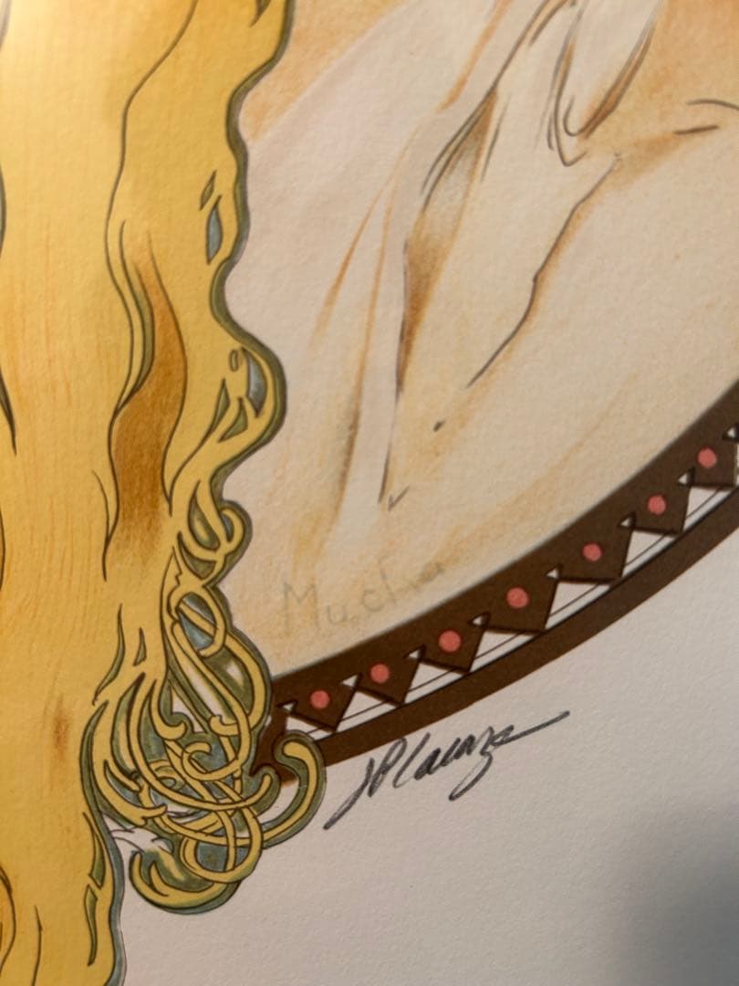 【訳あり】 ミュシャ ビザンティン風の頭部 ブロンド ブルネット 2枚組