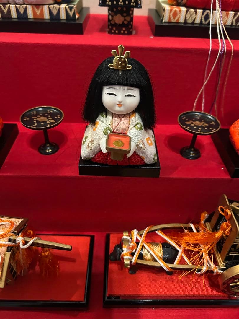 【大特価】木目込み 光宮作 雛人形 ケース飾り 五人飾り オルゴール付桃の節句