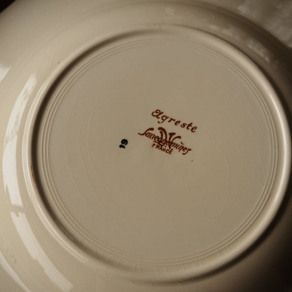 Sarreguemines　花々の囁き　サルグミンヌの深皿A　F1