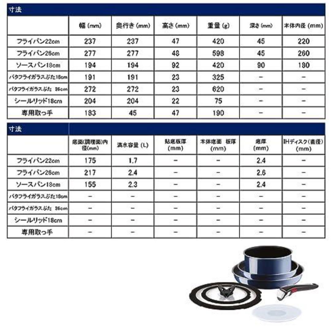 ティファールT-fal インジニオネオ　ロイヤルブルーガス火専用L43794