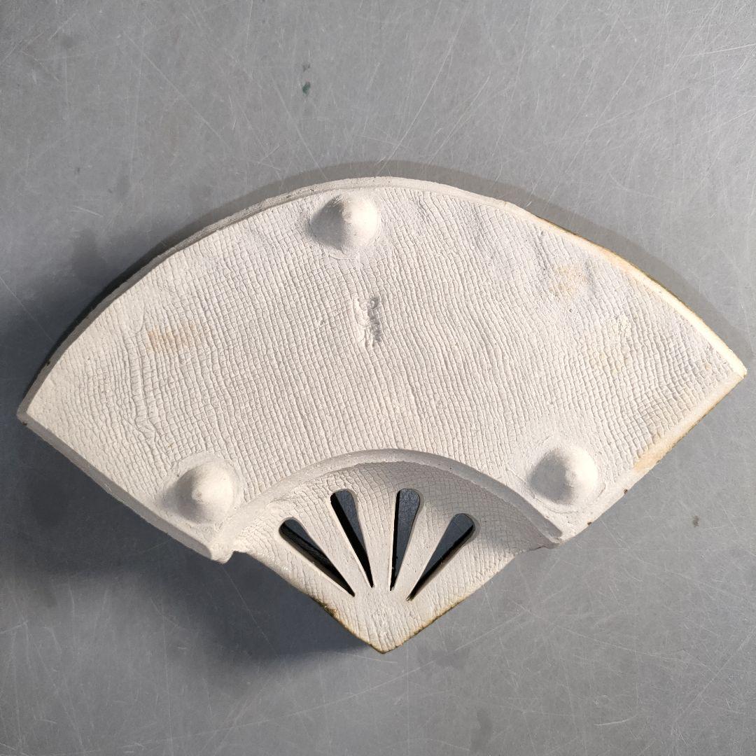 A1297-3/織部焼/古瀬戸窯/村瀬甲二 造/織部扇面向付5客/共箱/懐石道具