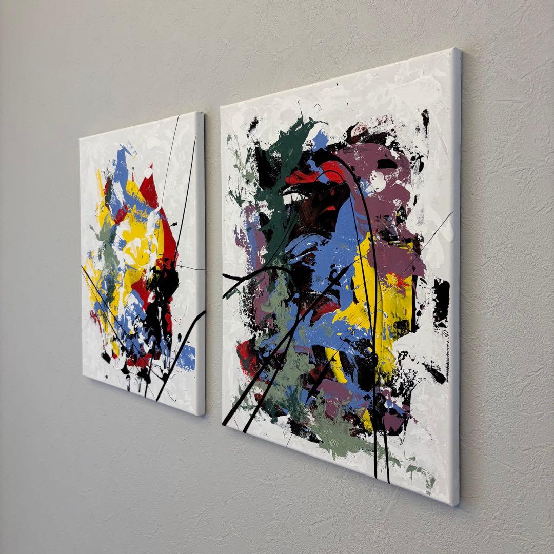 絵画 アート作品 原画 (2点セット)
