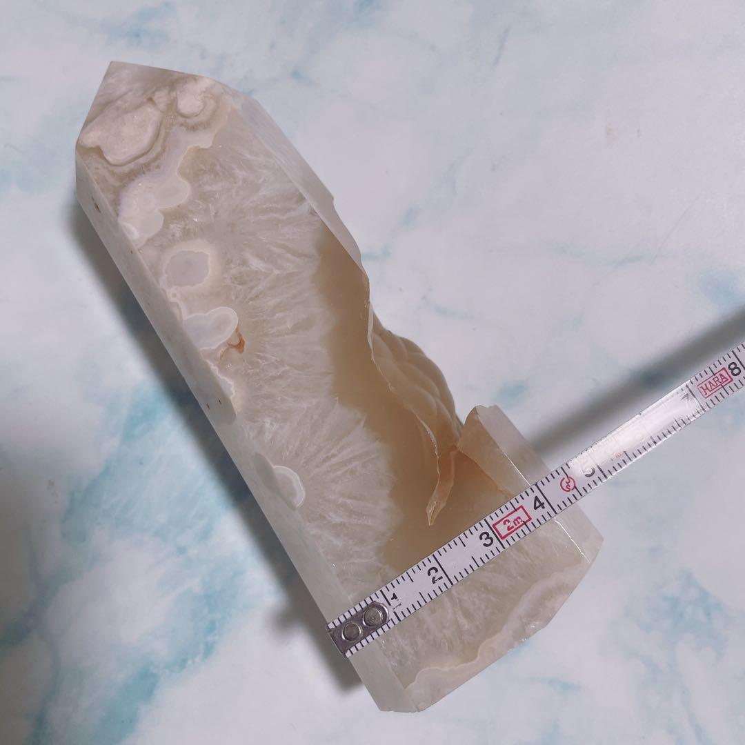 フラワーアゲート タワー 桜瑪瑙 天然石インテリア 天然石 置き物