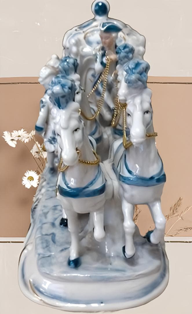 大特価　加藤工芸　四頭馬車