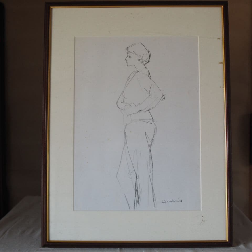 鉛筆画 人物画 作者不明 デッサン画