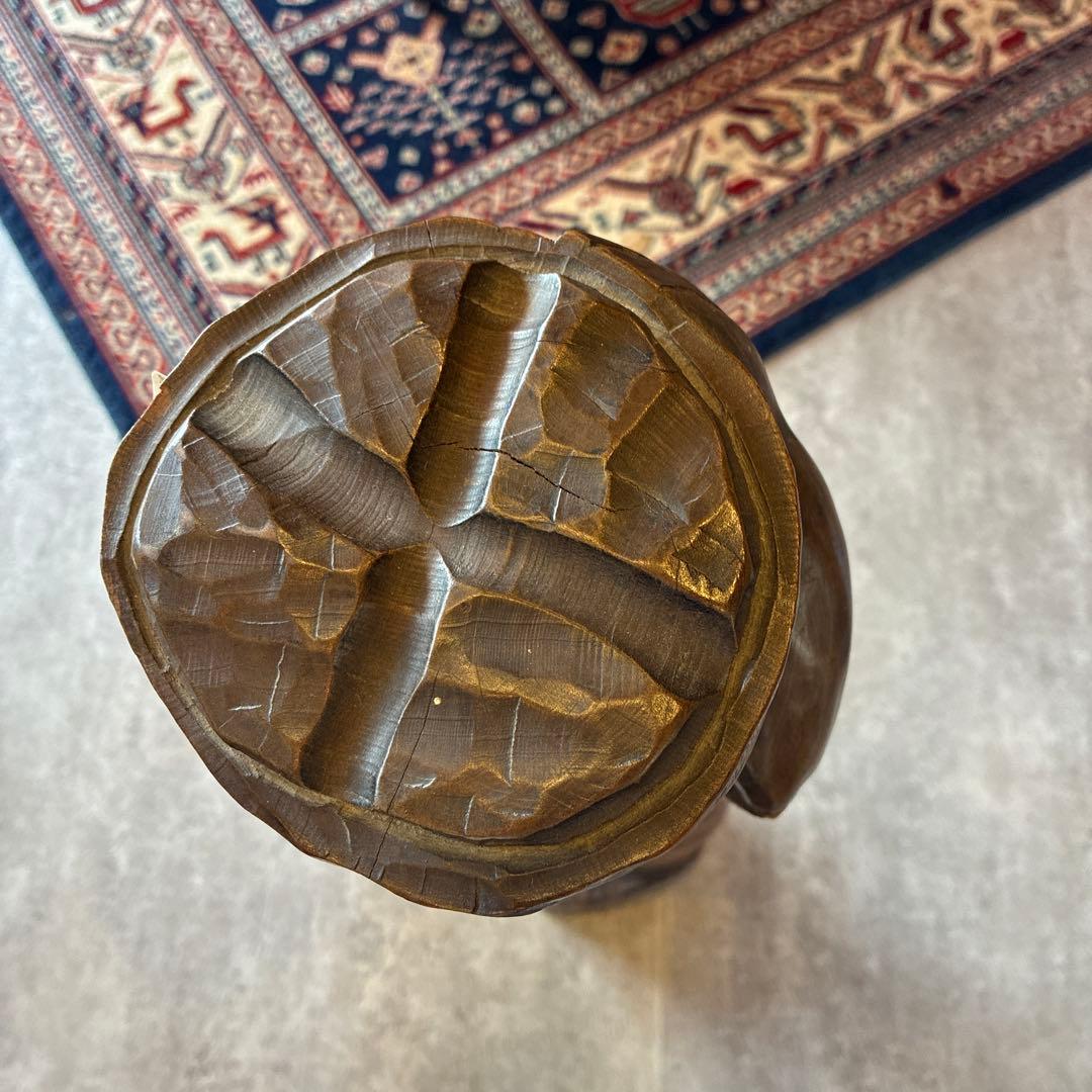 アフリカ タンザニア製 マコンデ彫刻 黒檀彫刻 女性オブジェ約96cm