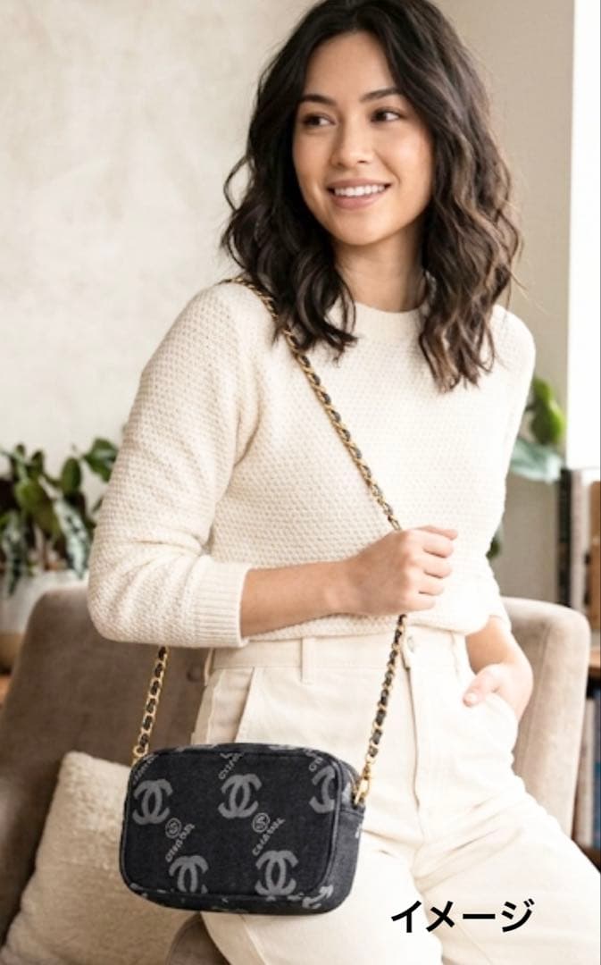 CHANELシャネル　ノベルティ デニム ショルダーバッグ　未使用品