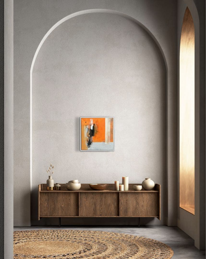 現代アート　35×35㎝　テクスチャーアート　インテリア　アートパネル　抽象画