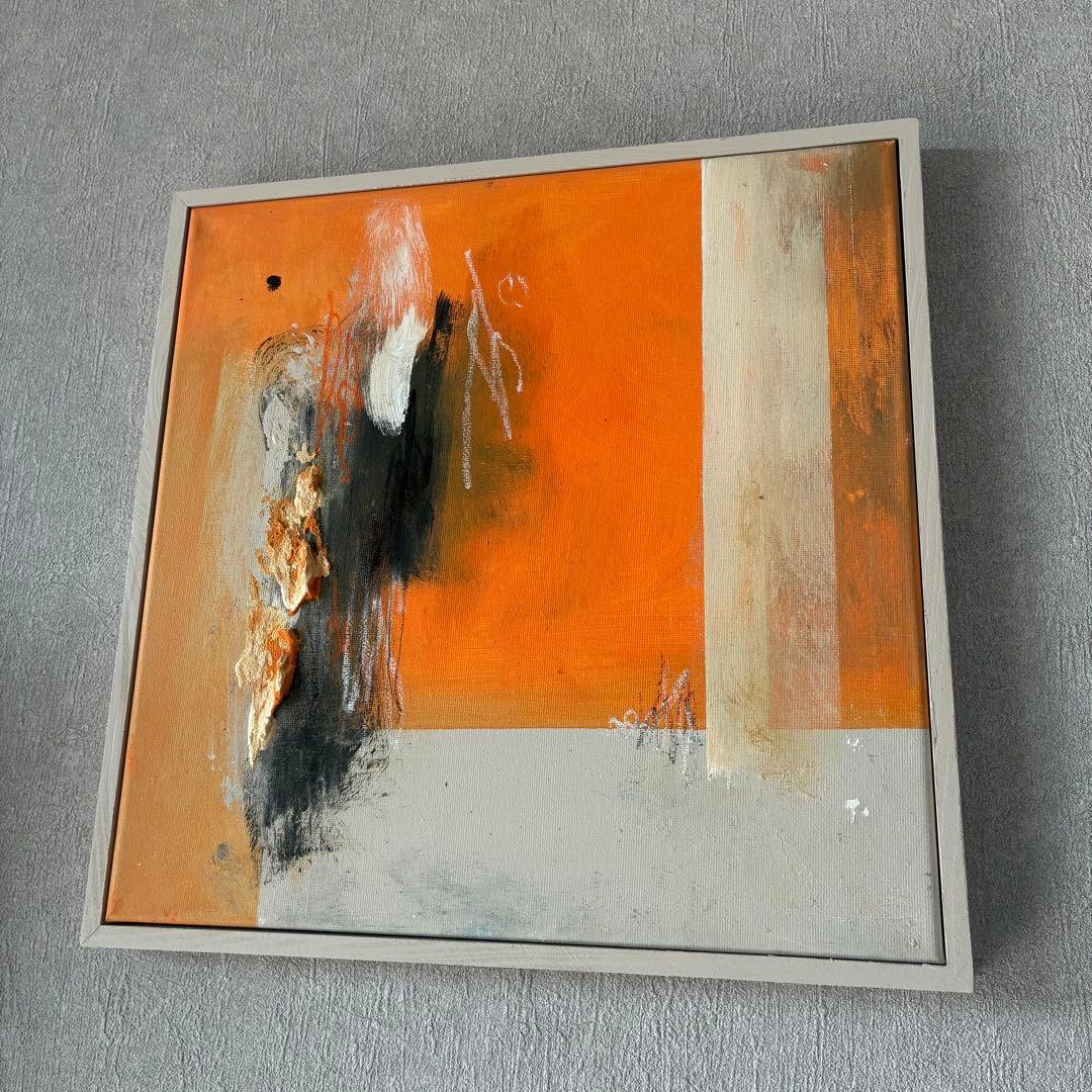 現代アート　35×35㎝　テクスチャーアート　インテリア　アートパネル　抽象画