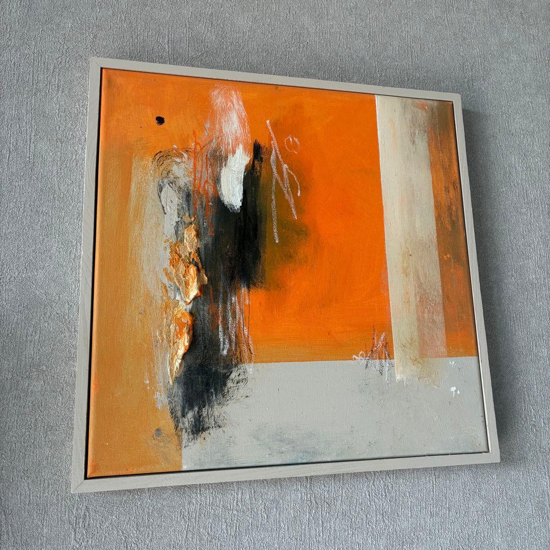 現代アート　35×35㎝　テクスチャーアート　インテリア　アートパネル　抽象画