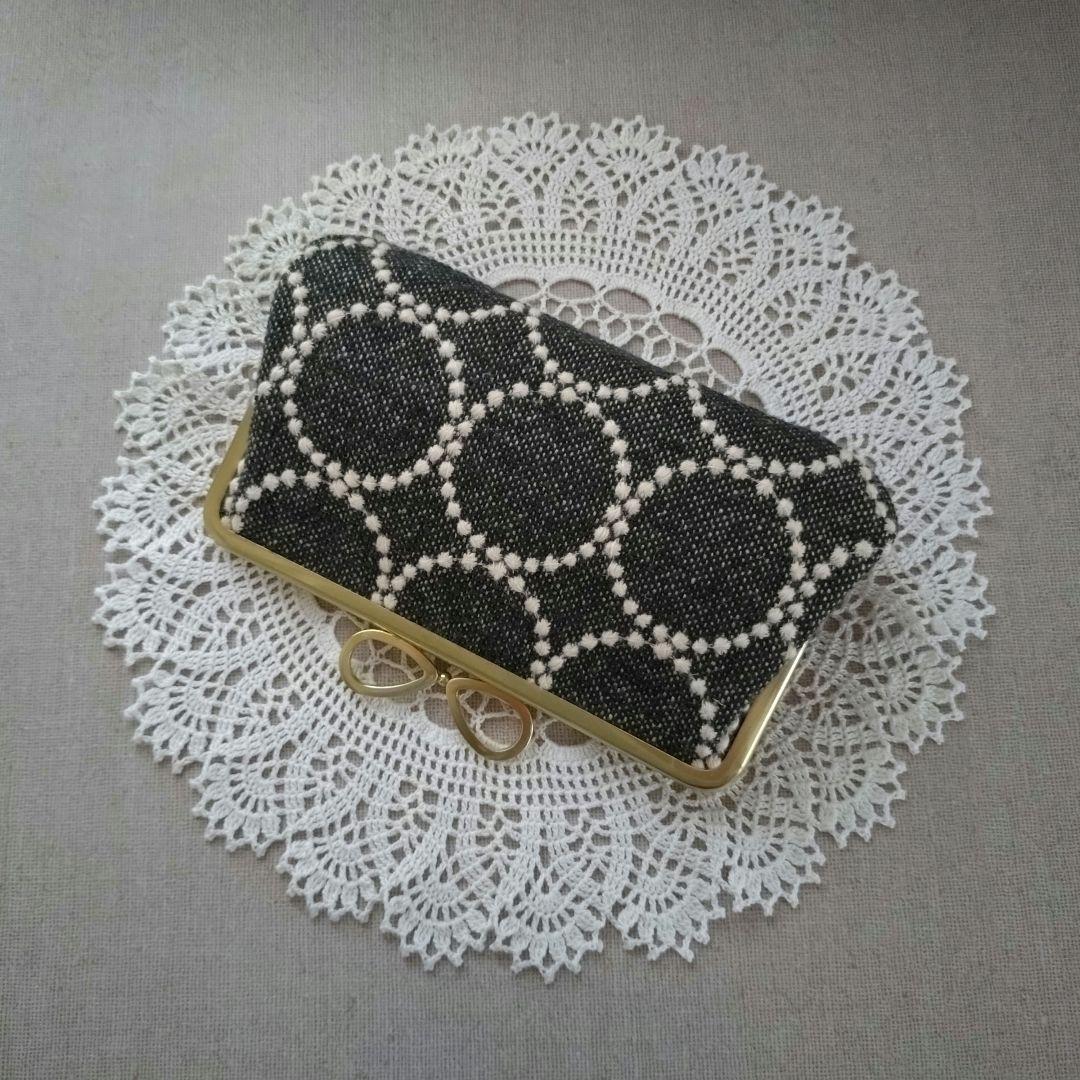 1262 ミナペルホネン yula 親子がま口長財布