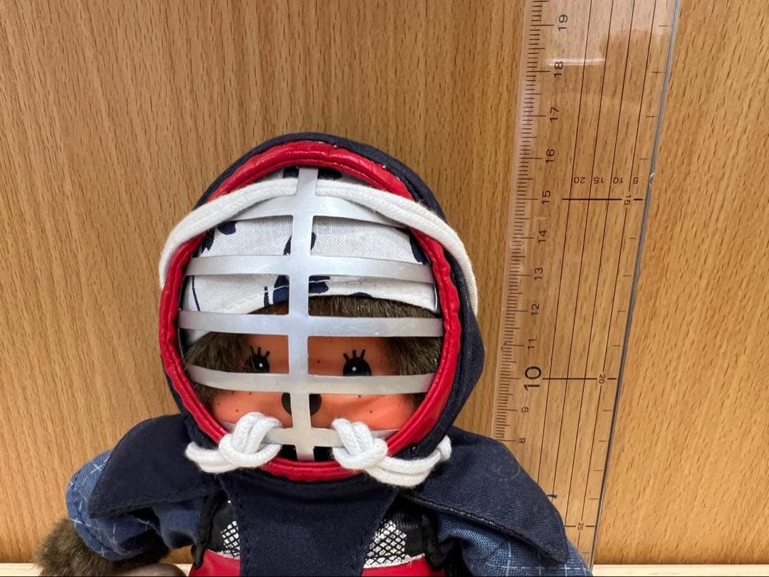 【タグ付き・希少】モンチッチ 剣道猿 人形 玩具 ぬいぐるみ 約20cm