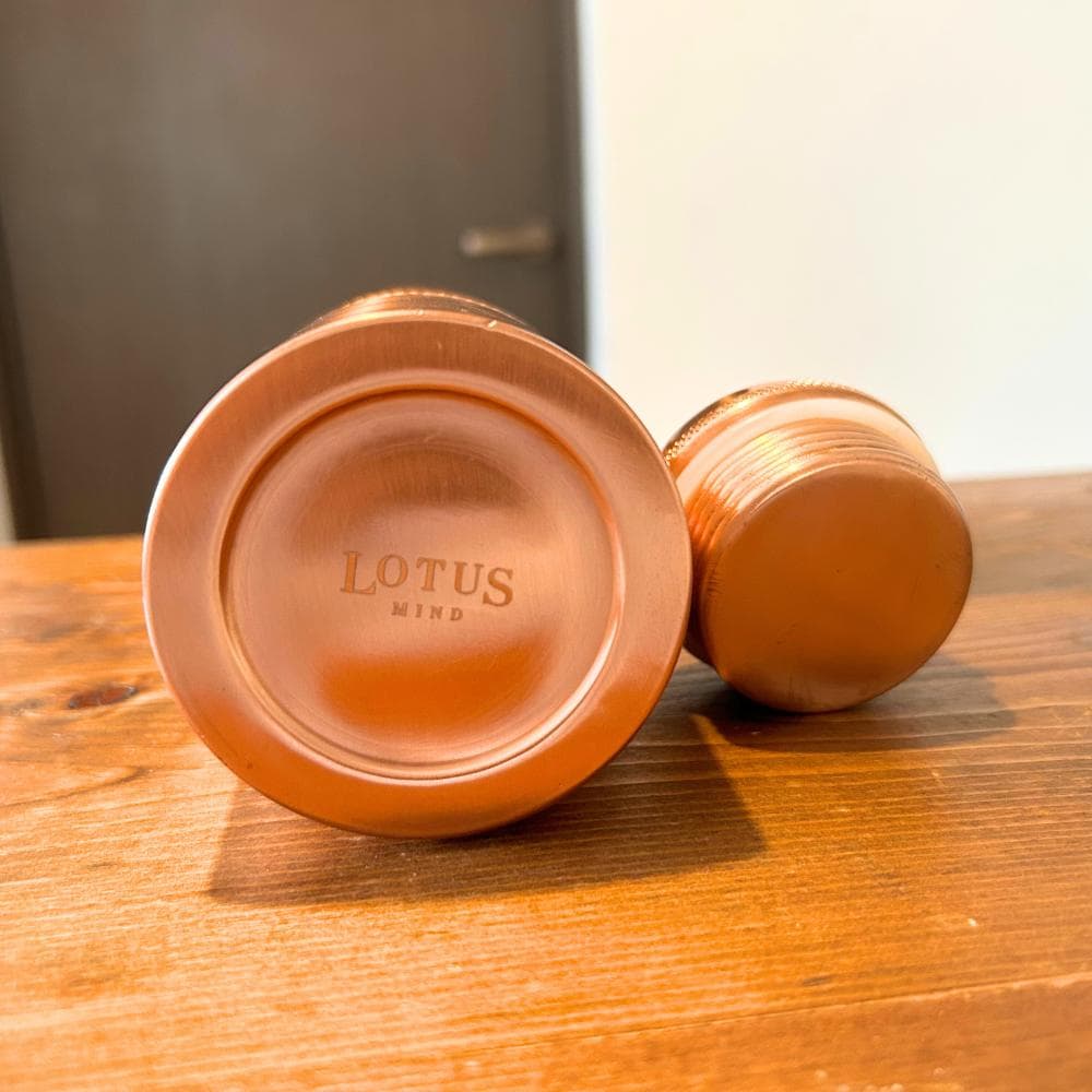 ②　[新品] 銅製 純道 手打ち水筒 ウォーターボトル 600ml インド製