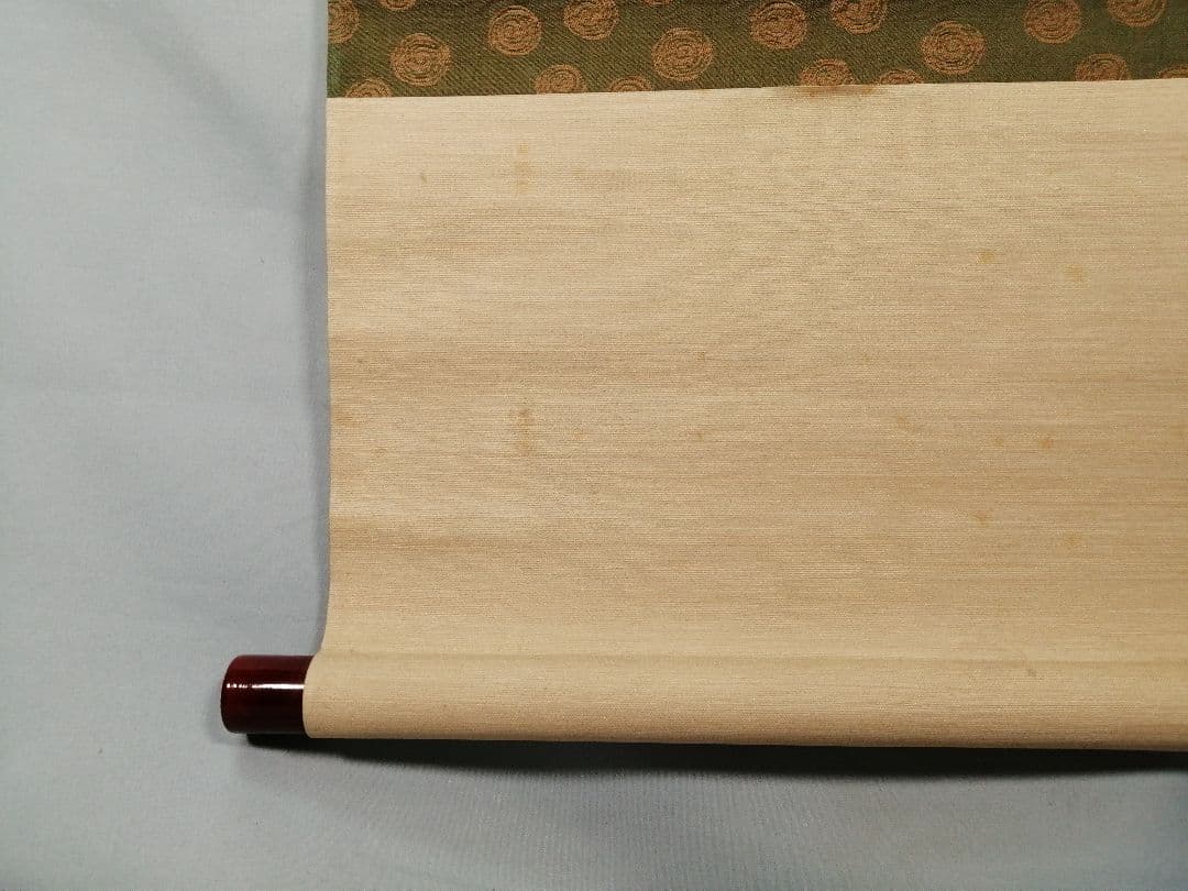 【茶道具】須磨夏郷(須磨対水息子)筆「松竹梅山水図」　茶掛　待合掛け　軸B902