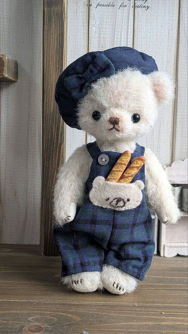 ハンドメイド テディベア ラティニティアルパカ ローズ色 手作り