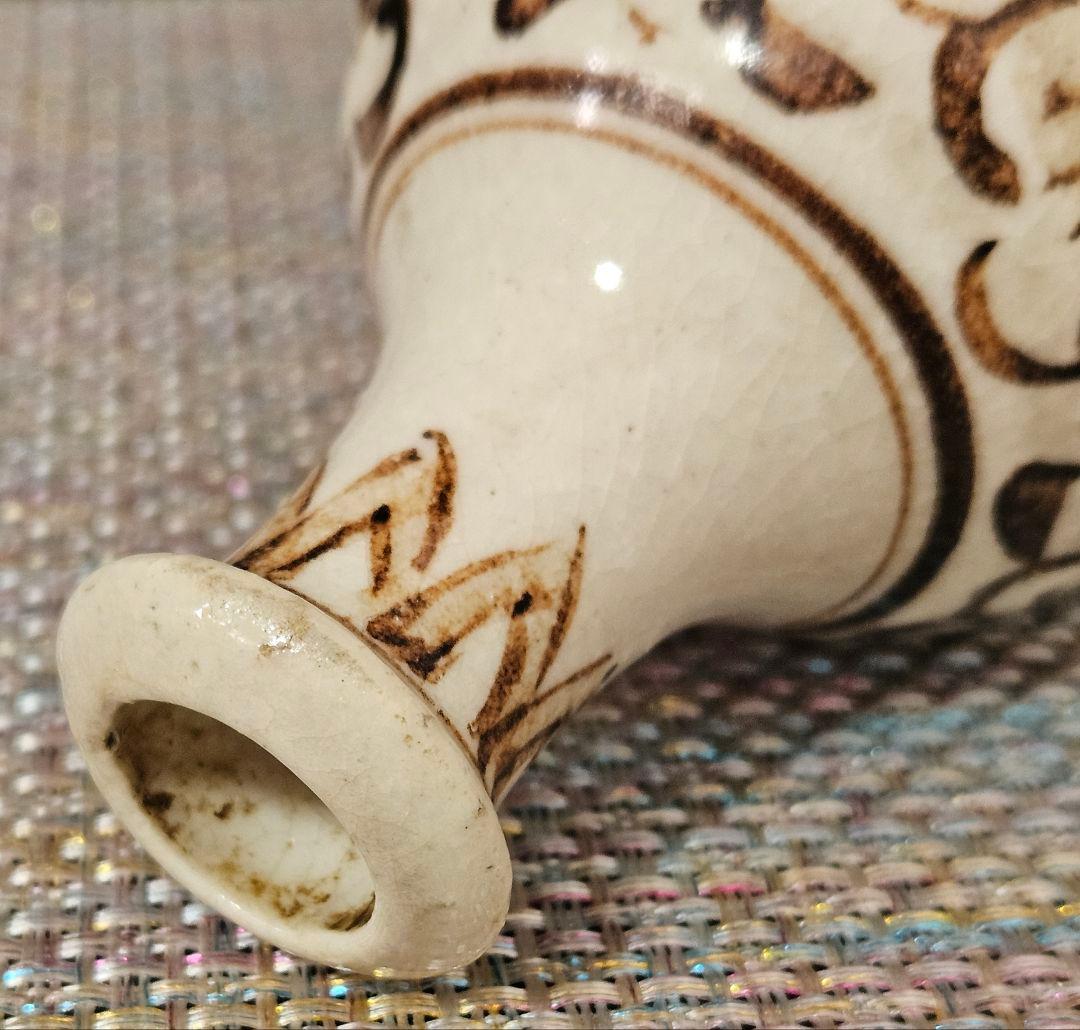 中国古陶磁器　中国古美術　宋〜明朝期 磁州窯　鉄絵　牡丹唐草文様　徳利　花入れ