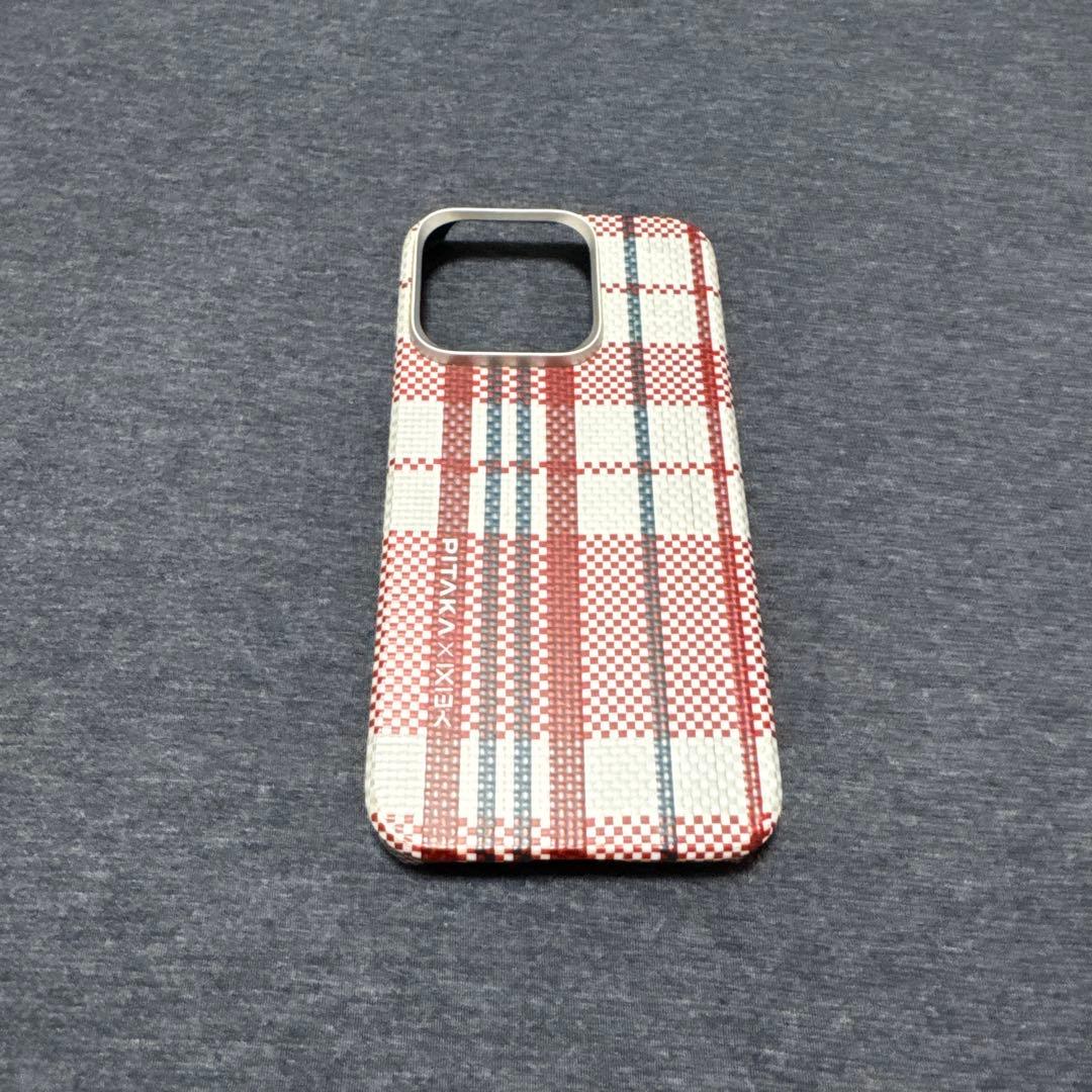 PITAKA iPhone 15 Pro 用 ケース MagSafe対応 紅白藍
