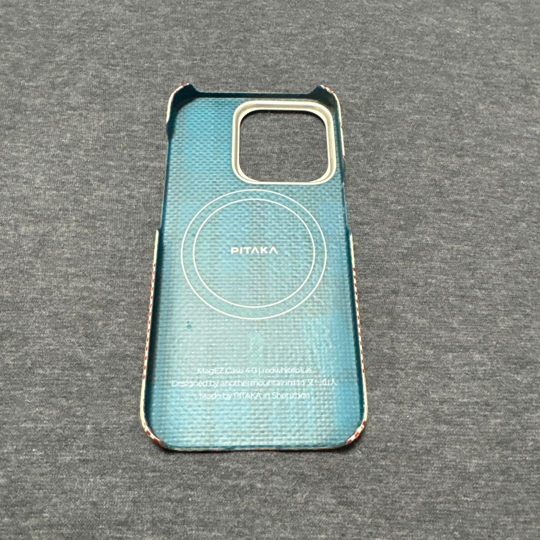 PITAKA iPhone 15 Pro 用 ケース MagSafe対応 紅白藍
