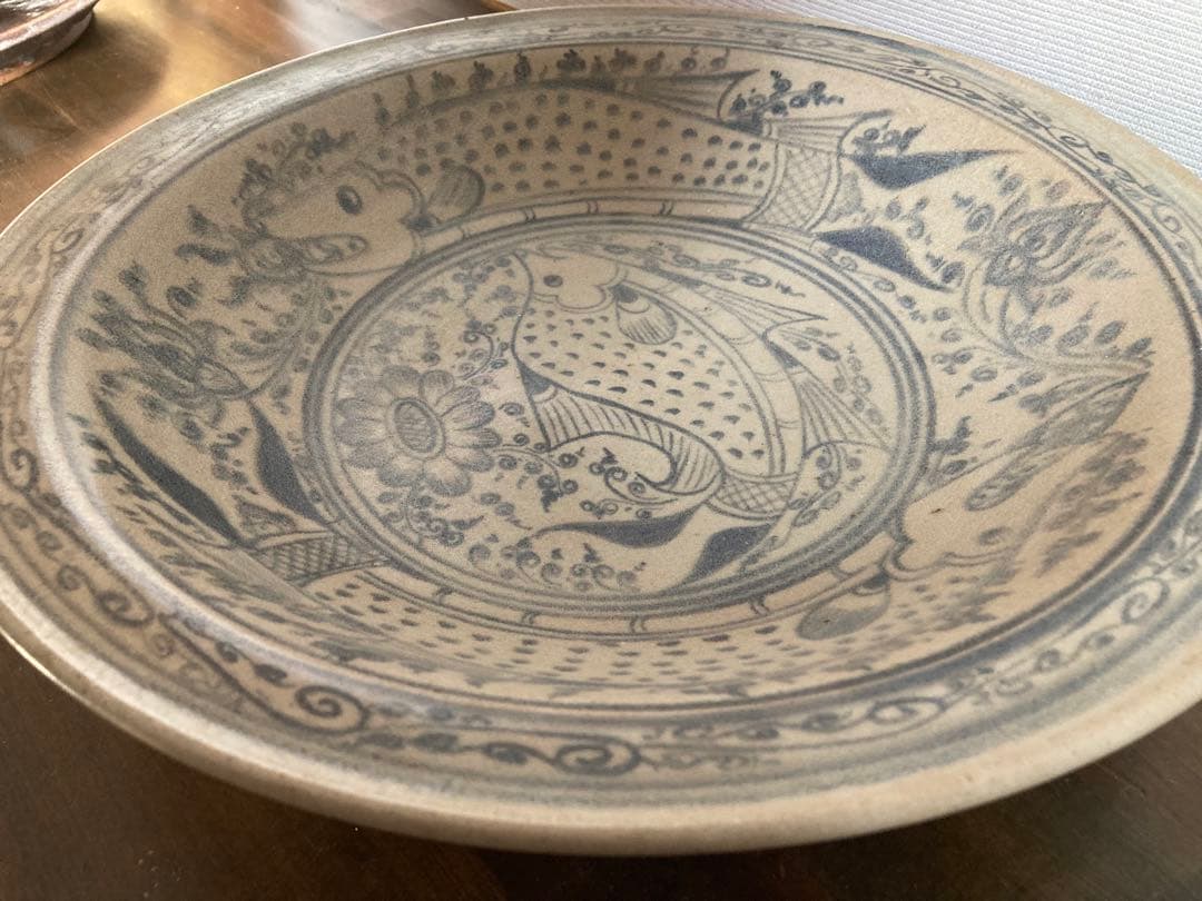 タイ・宋胡録(スンコロク)鉄絵大皿