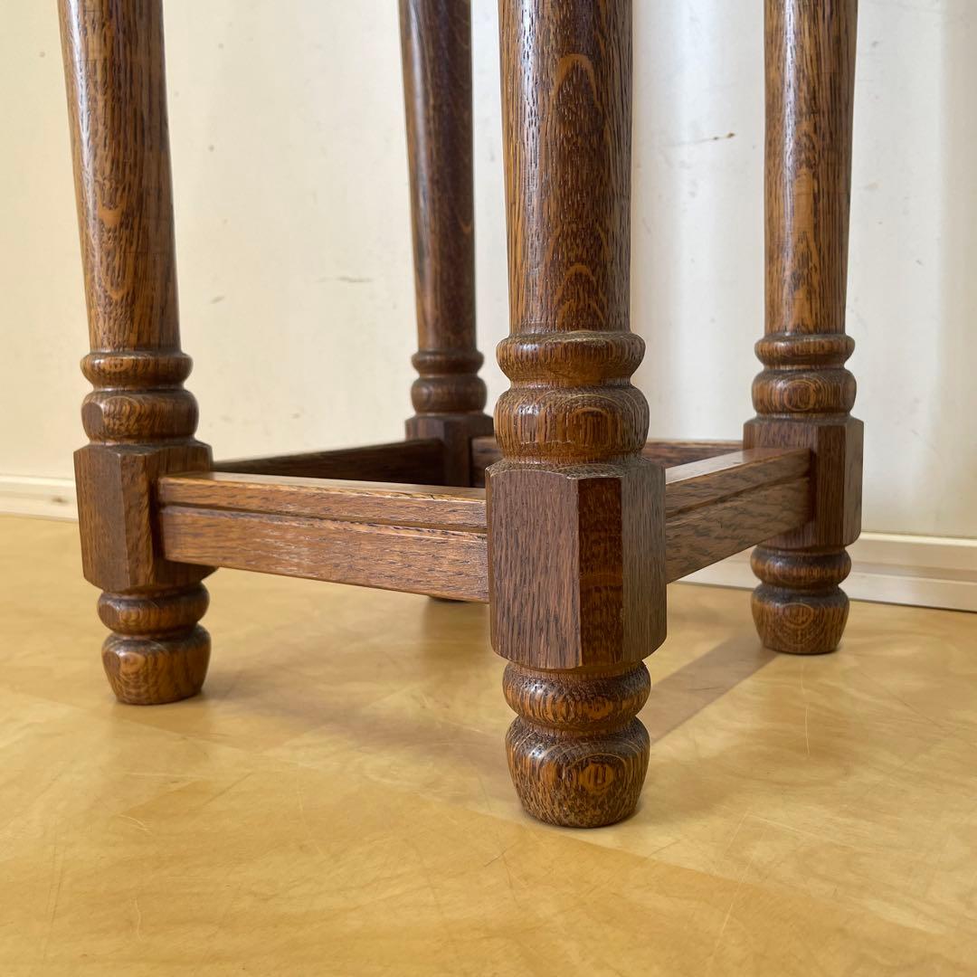 オーク材 フラワースタンド 花台 サイドテーブル コンソール アンティーク