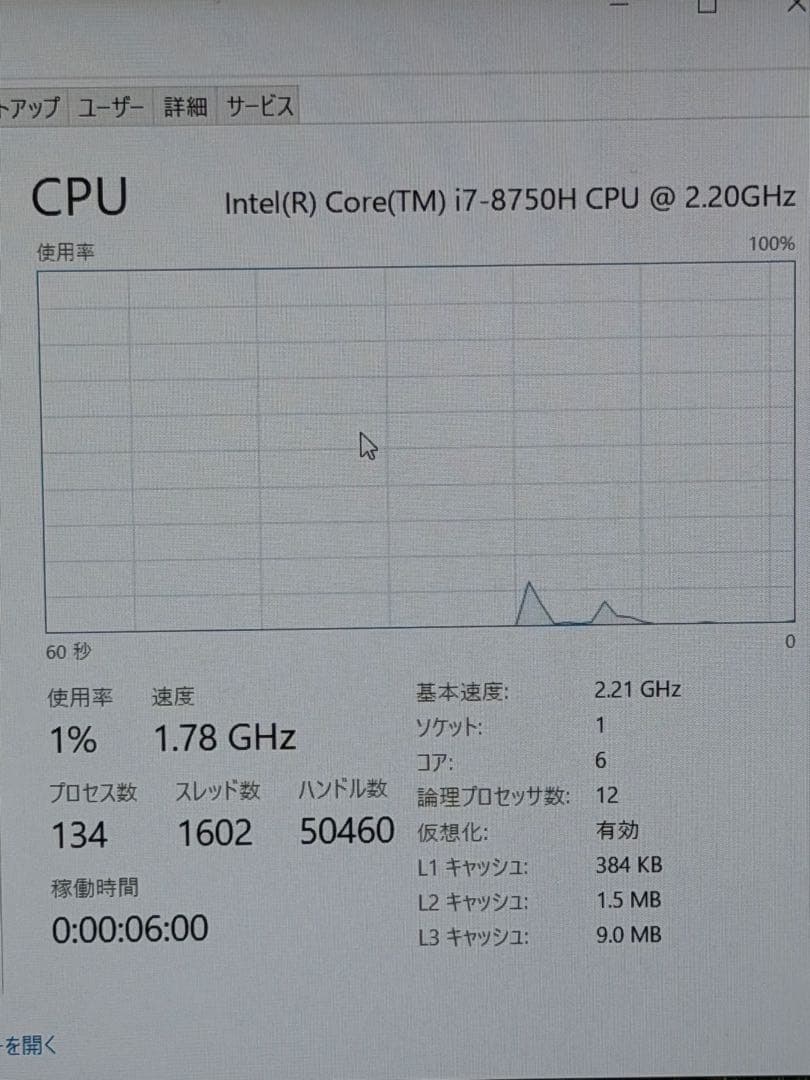 DELL ノートPC Intel Core i7-8750H G3