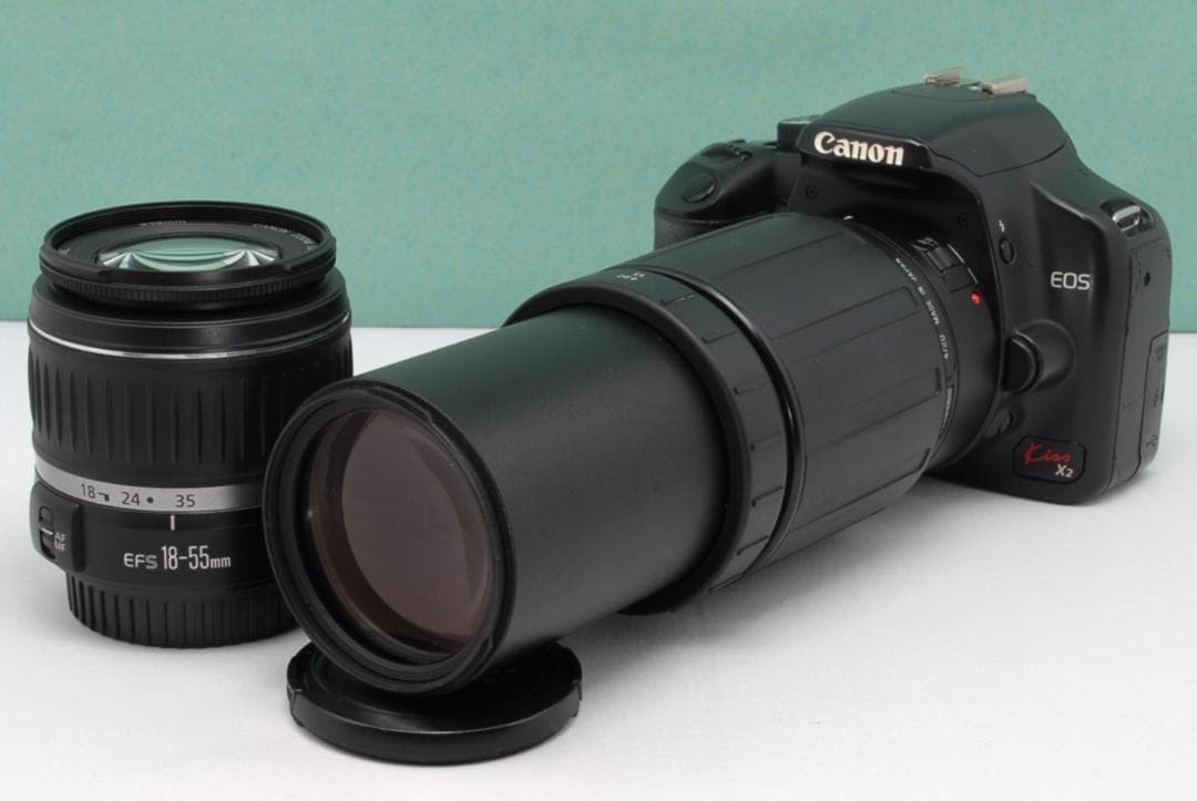 ☘️新生活応援✨️ Canon Kiss X2 一眼レフ 望遠 Wレンズセット
