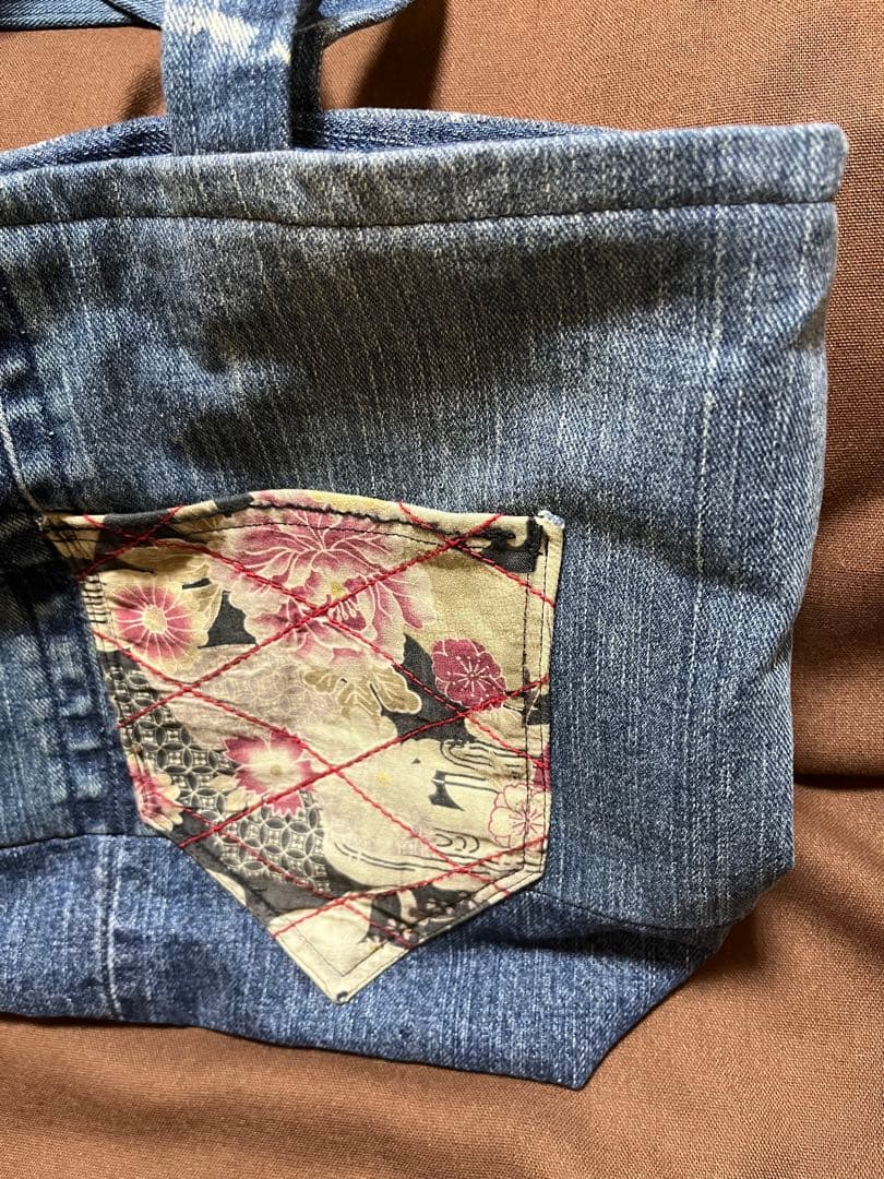 リメイクハンドメイド★デニムリメイクハンドメイドトートバッグ