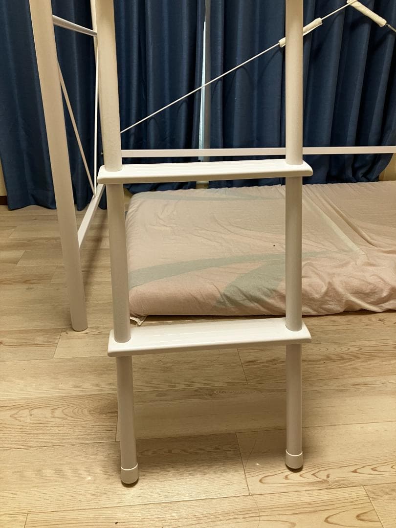 ニトリ　ロフトベッド スチール製　ホワイトHB001WH